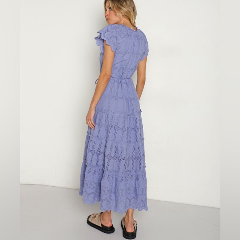 Cleobella Mallory Periwinkle Ankle Dress Size M - Picture 5 of 12